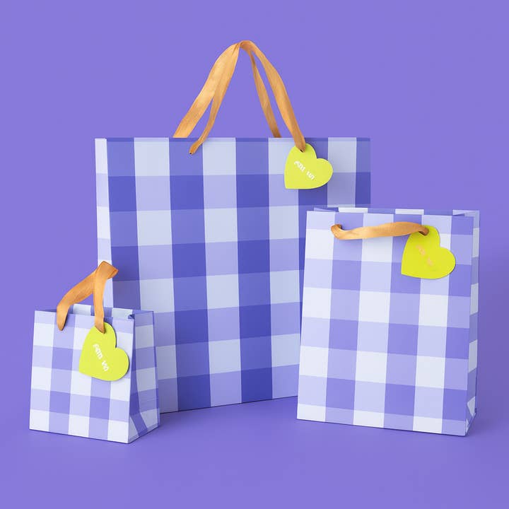 Sacos de Presente - Xadrez Azul - Vários Tamanhos à Escolha por atacado de Taylor Elliott Designs