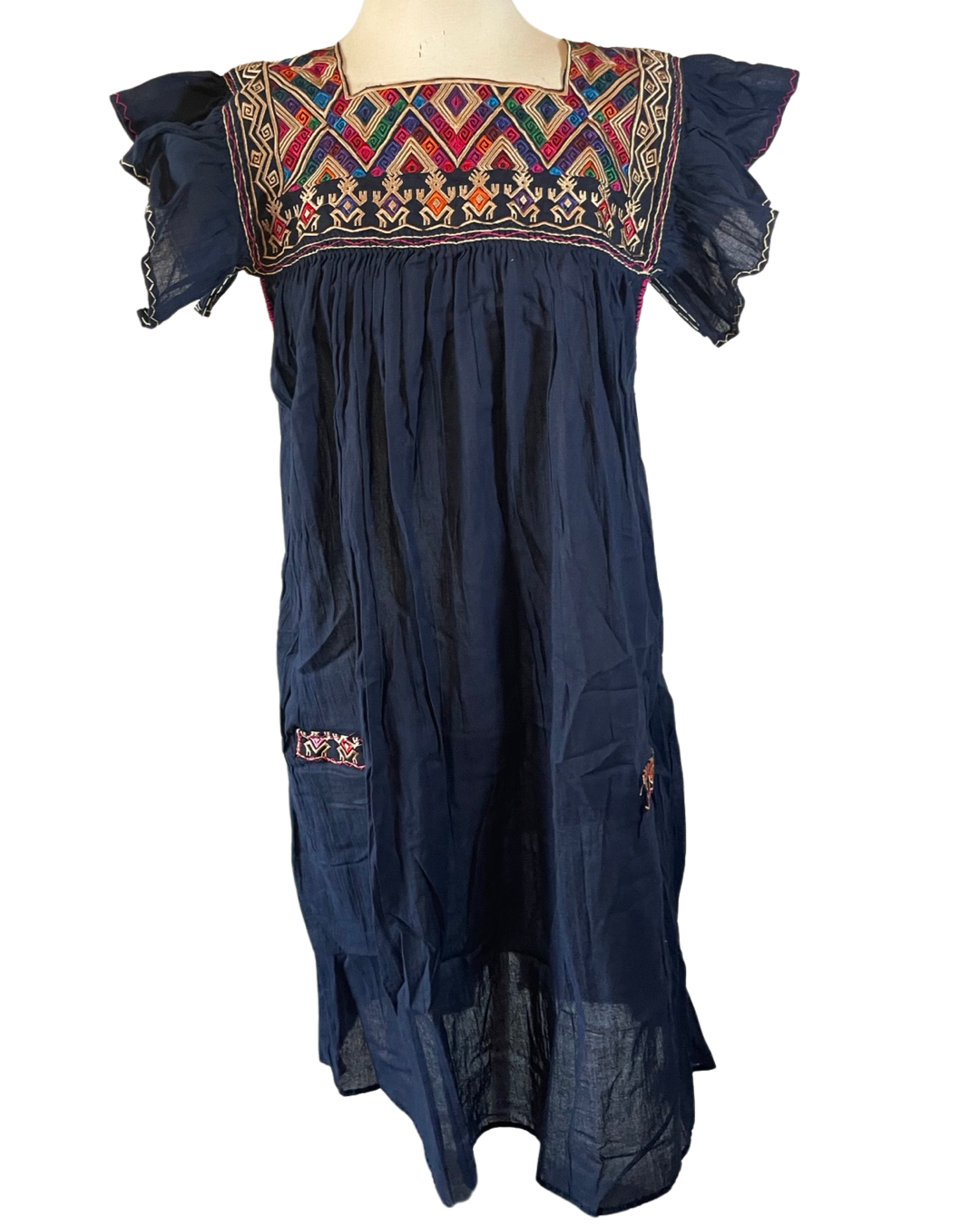 Pink and Silver – Vestido - Mulher por atacado – Vestido de jugo bordado mexicano
 (Várias cores disponíveis)0