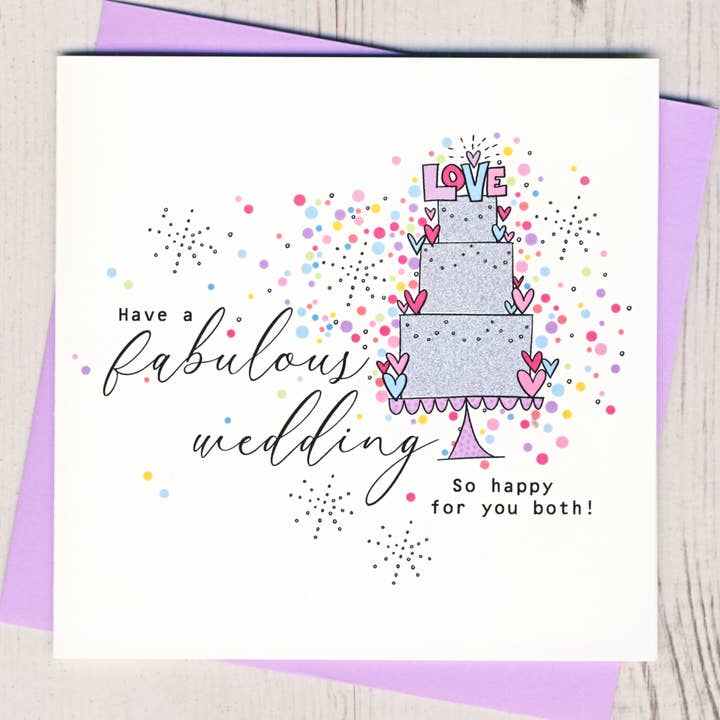 Eggbert & Daisy - Wholesale Wedding Card - Wedding Cake Card1
