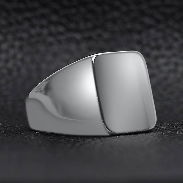 WJW - Wholesale Signet Ring - Stainless Steel Blank Engravable Square Men's Signet Ring4