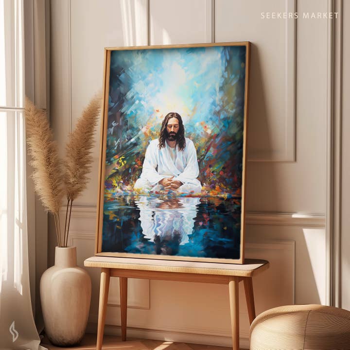 Spiritual Art Supply – wholesale Konsttryck – Jesus Water Prayer konsttryck, P-RCJ24 alla storlekar, affisch3