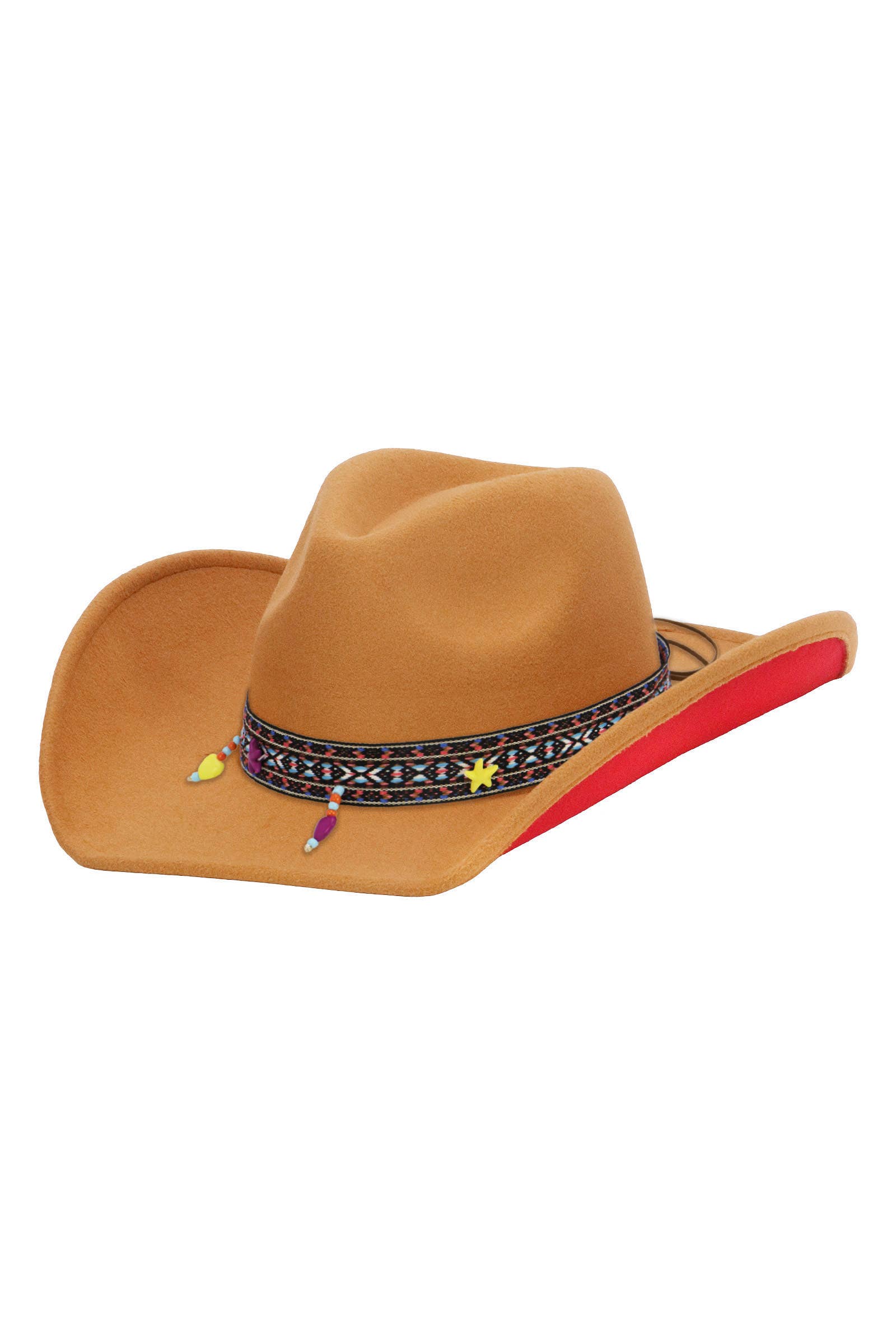 Cap Zone - Wholesale Cowboy Hat - Unisex - Navajo Baja Band Two Tone Felt Cowboy Hat2