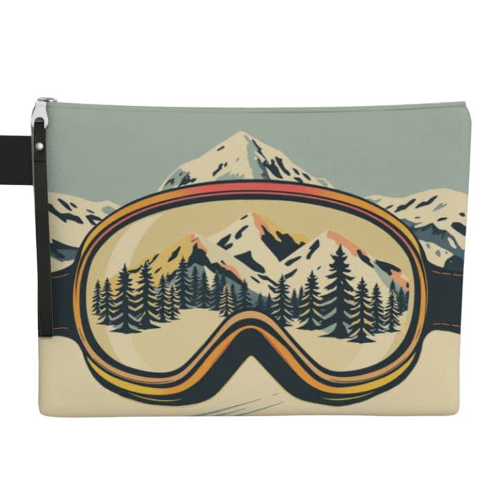 Bolsa de muñeca para esquí plateada Gafas de esquí fabricadas en Canadá para venta al por mayor de Sofs Designs
