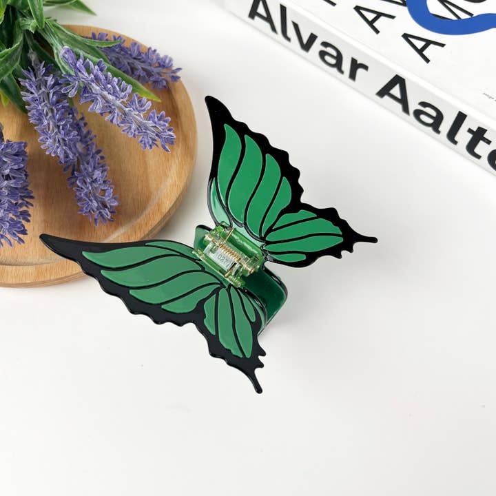 TheDivaSoap - Vendita all'ingrosso Fermaglio per capelli - Donna - Fermaglio per capelli a farfalla in acetato, fermagli ad artiglio ispessiti stile Y2K