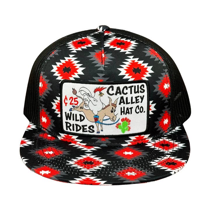 "Wild Rides" - CA Buddy Holly Aztec, Snapback Cap (2024) for wholesale by Cactus Alley Hat Co.
