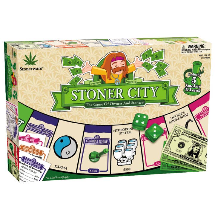 AQUARIUS, GAMAGO, ICUP, & ROCK SAWS by NMR Brands - Wholesale Board Game - Stonerware Stoner City Board Game