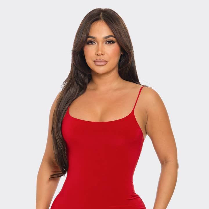 Robe Mini Double Épaisseur Spaghetti D6976 pour la vente par Uptown Apparel