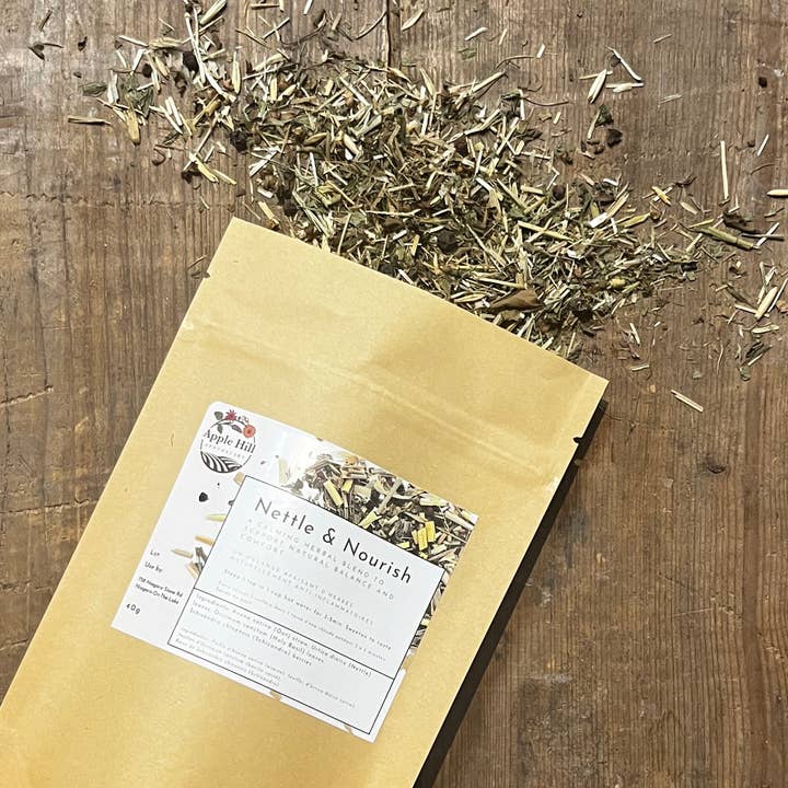 Nettle & Nourish Herbal Tea Blend for wholesale by Apple Hill Apothecary