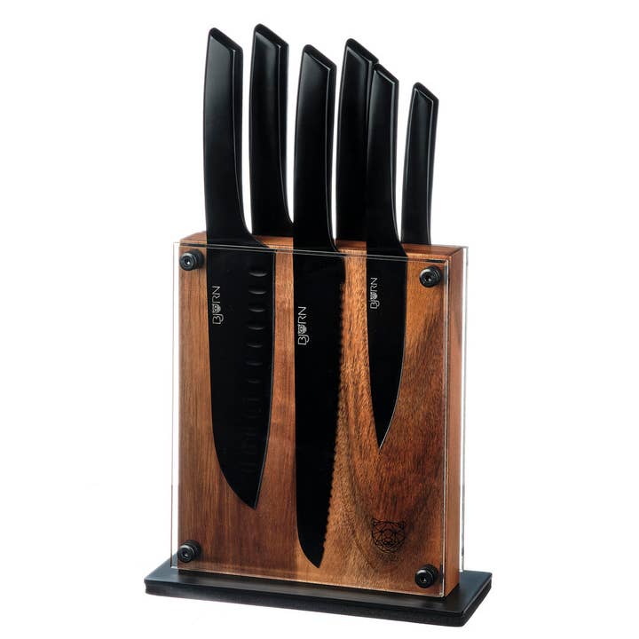 Bloc couteaux de cuisine JENSEN RAUMA - 7 pièces pour la vente par Björn