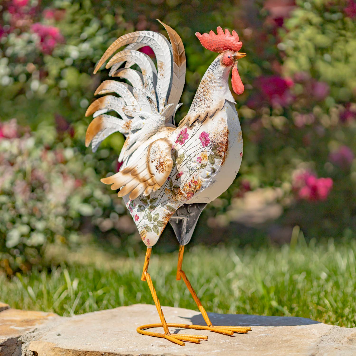 Zaer Ltd. International - Wholesale Outdoor Ornament/Decor - Iron Rooster Figurines- 6 Assorted Styles6