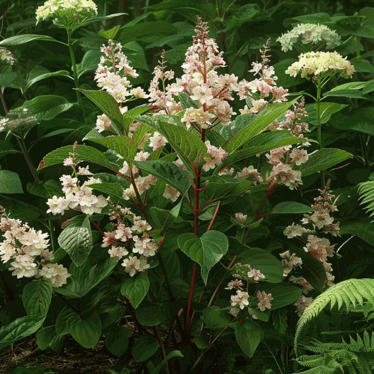 Oasis of Life - Wholesale Live Plant - Hydrangea paniculata 'Early Harry' – 2 plants – Height 25–40cm – Ø19cm – Early blooming panicle hydrangea with cream-white to delicate pink flowers – Hardy garden plant for beds, terraces & balconies6