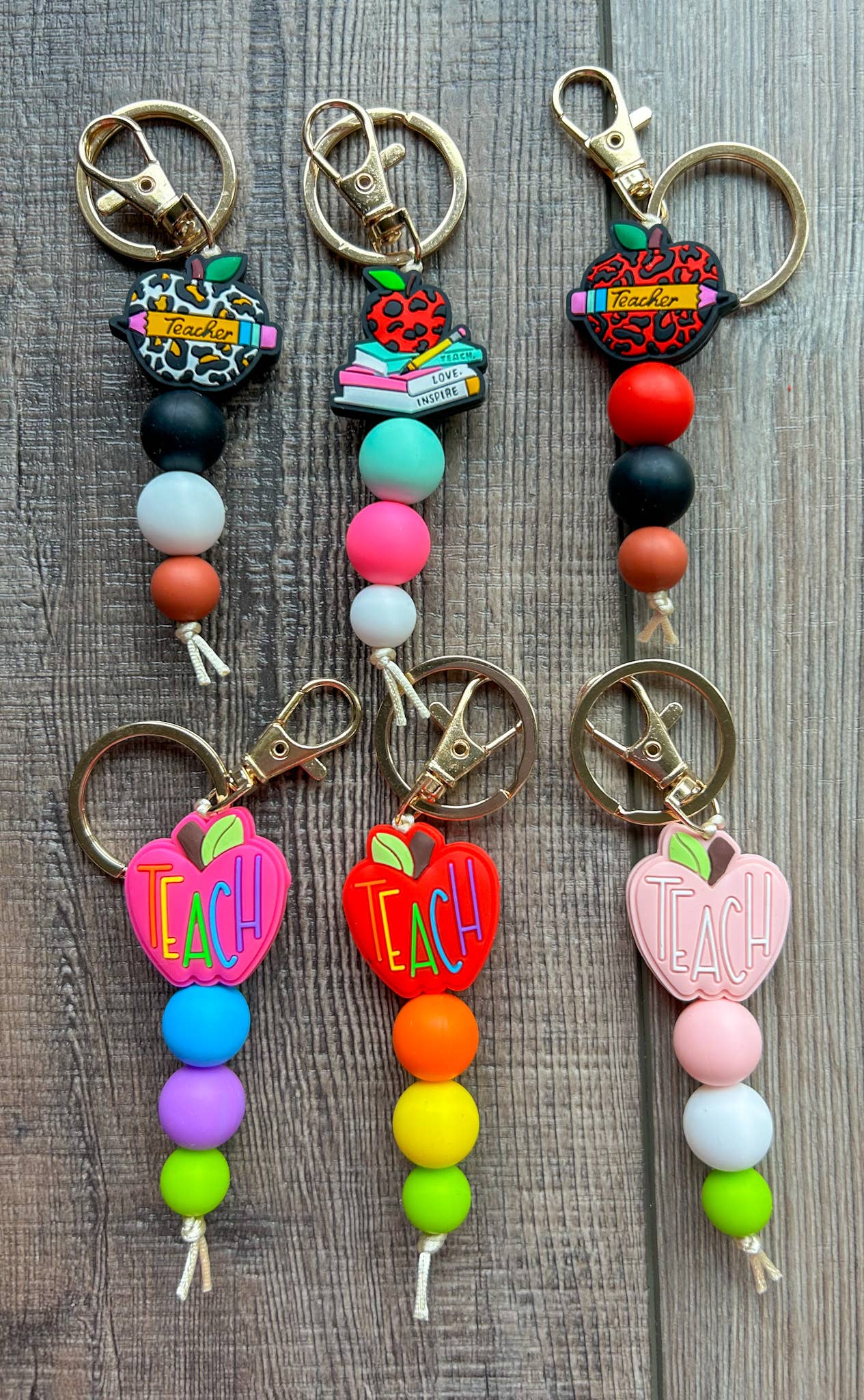 JILLIAN INK LLC - Wholesale Keychain - Women's - Teacher Focal Bead Small Keychain or Bag Charm4