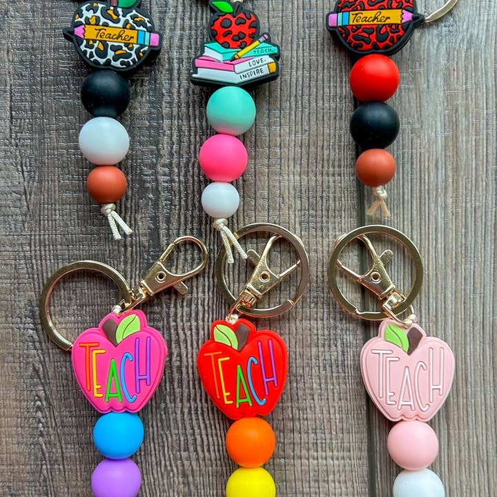 JILLIAN INK LLC - Wholesale Keychain - Women's - Teacher Focal Bead Small Keychain or Bag Charm4