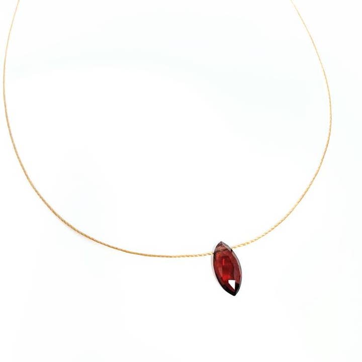 Collana a goccia con marquise in granato per la vendita all'ingrosso da parte di Merelani Designs