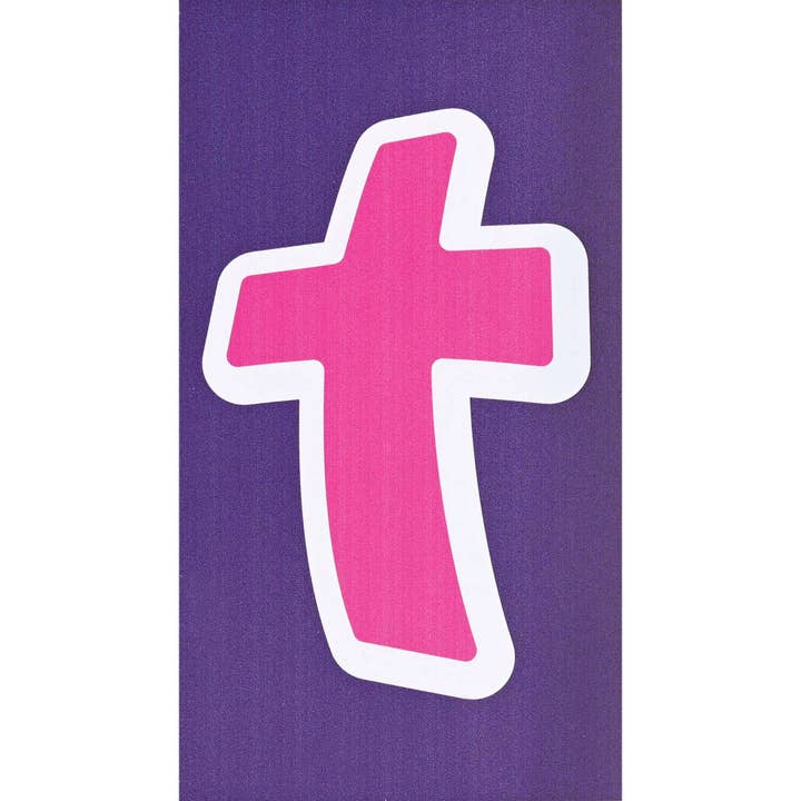 Magnet Pink Cross 2,75x5 for engroshandel hos Dicksons