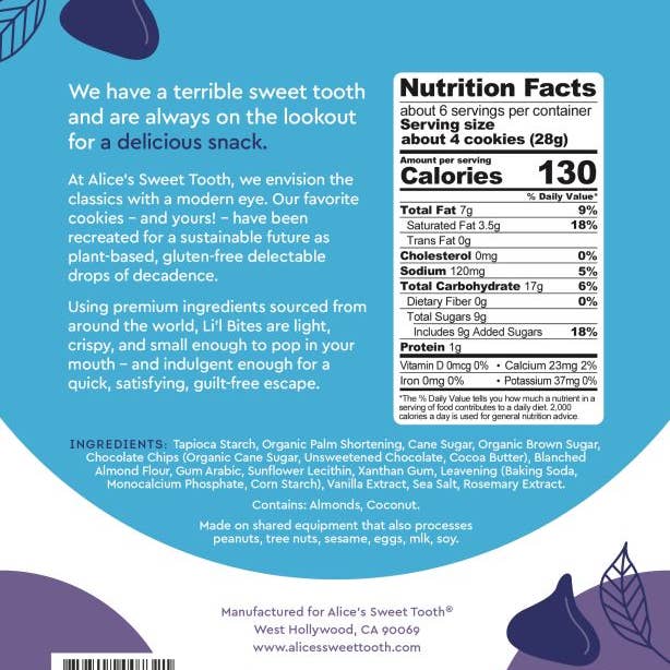 Alice's Sweet Tooth - Wholesale Cookie - Chocolate Chip Cookie Bites1