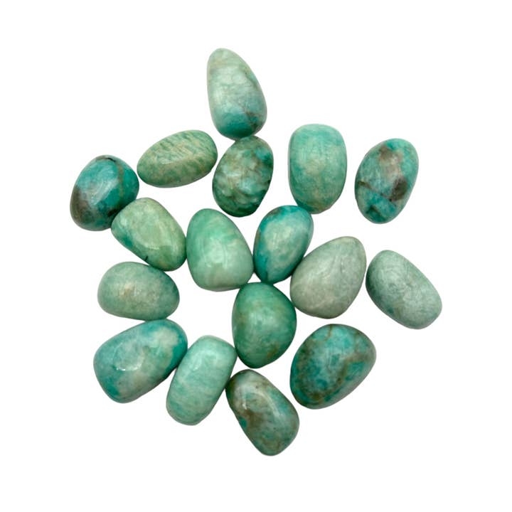 Amazonite tumbled stone for wholesale by Foliesbijoux