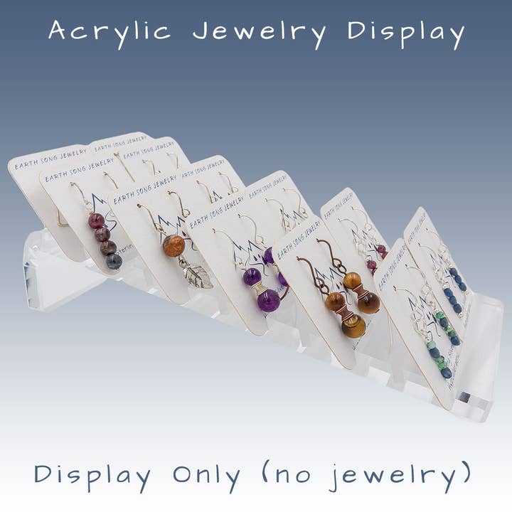 Acrylic Earring Product Card 10-Slot Display For Jewelry for wholesale by Earth Song Jewelry