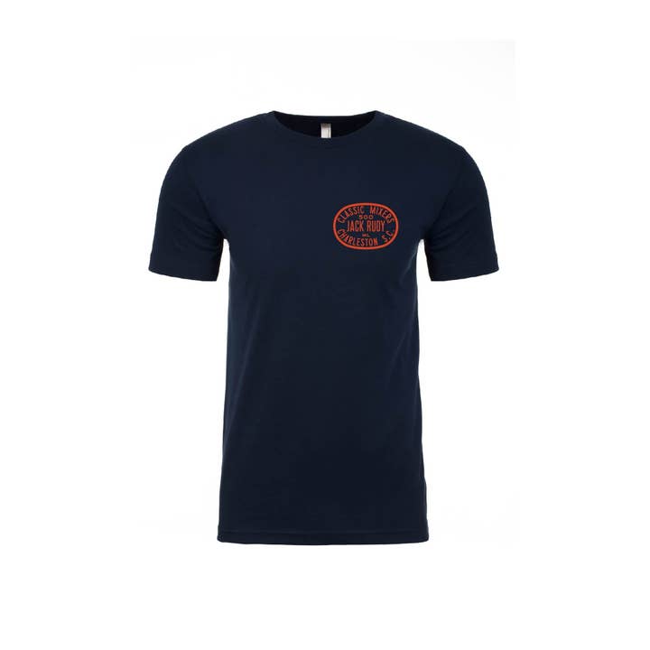 Jack Rudy Cocktail Co. - Wholesale Screen Printed T-Shirt - Unisex - Jack Rudy Navy Patch T-Shirt