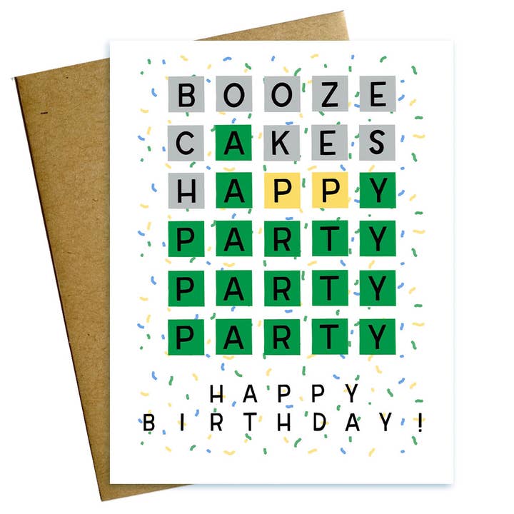 Maggie Moore Studio - Vente Cartes d'anniversaire - Carte d'anniversaire Wordle