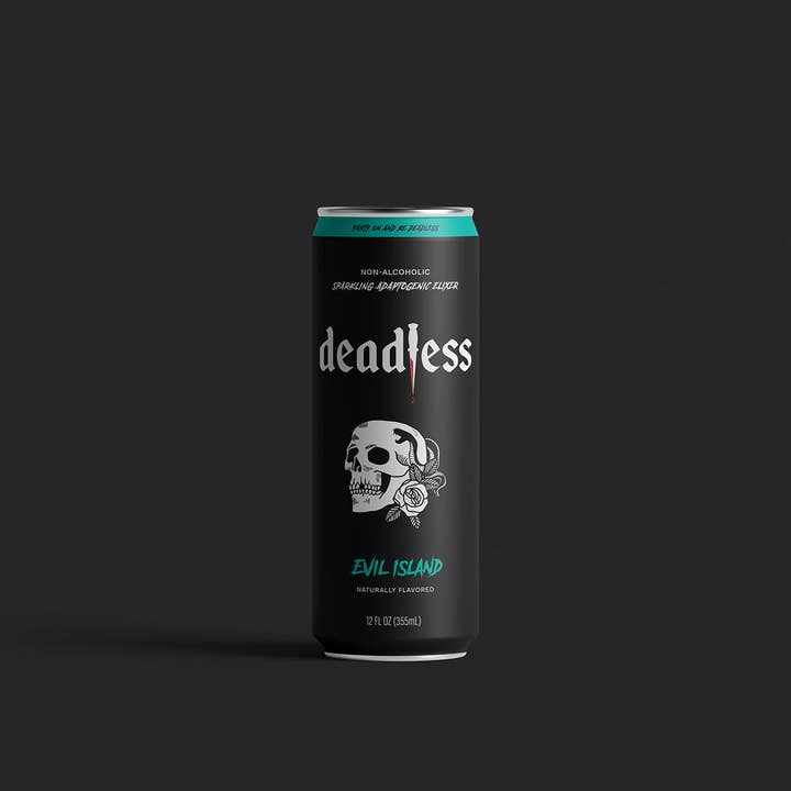 Deadless - Adaptogenic Elixir - Wholesale Non-Alcoholic Aperitif/Mocktail - Evil Island Sparkling Adaptogen + Nootropic Elixir 4-pack7