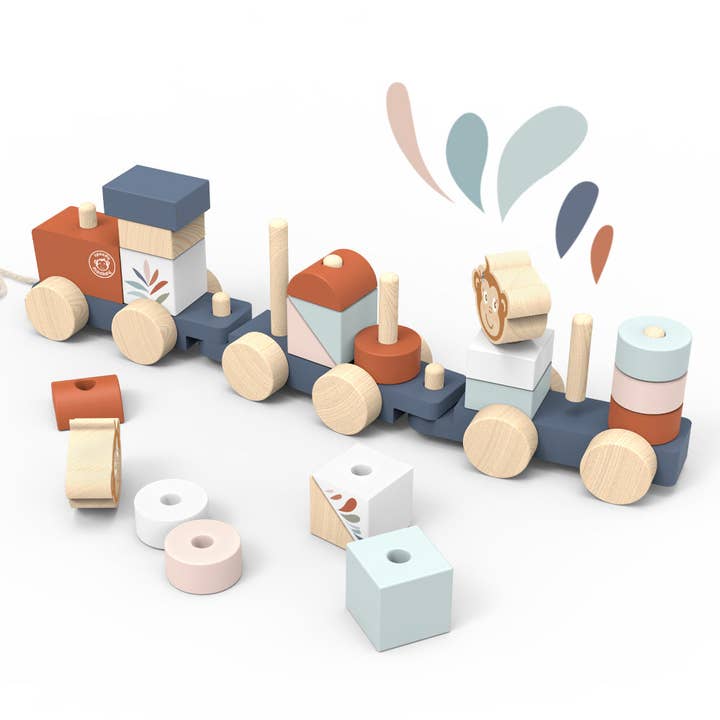 Speedy Monkey - Vente Jouet en bois – enfant - Train empilable1