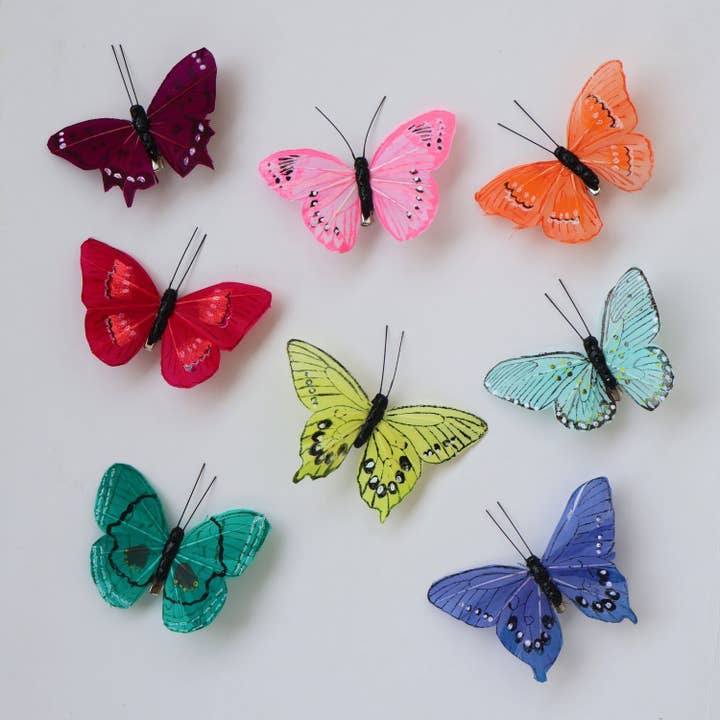 Petra Boase Ltd - Wholesale Ornament - Kleurrijke Vlinderdecoraties - Doos van 96 - Gemengd