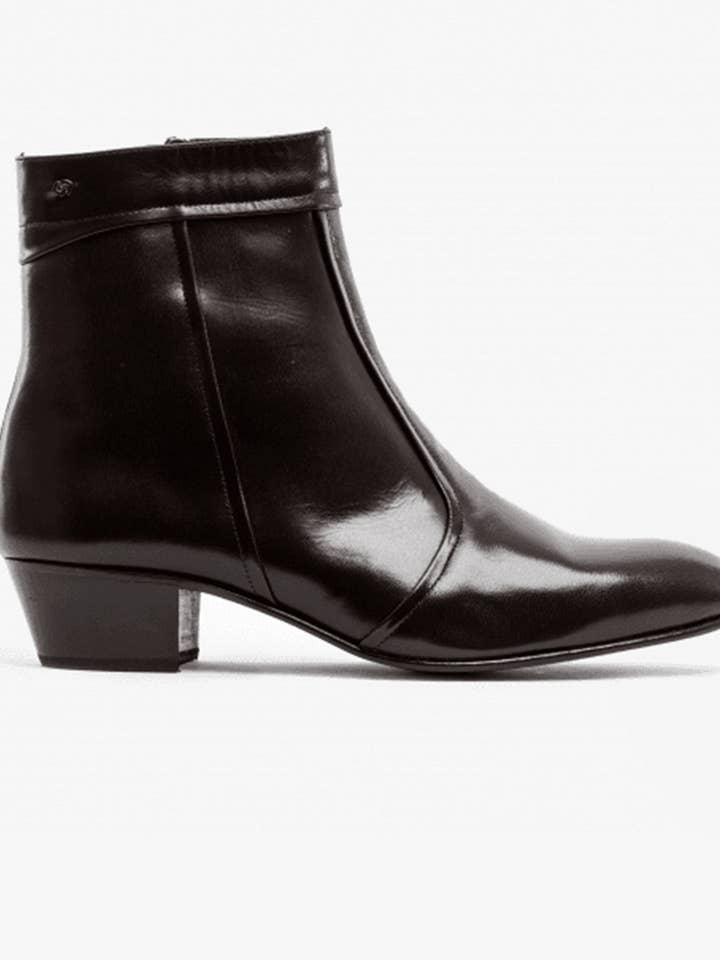 Club Cubano EMMANUEL Mens Smooth Leather Cuban Heel Boots Brown for wholesale by Club Cubano