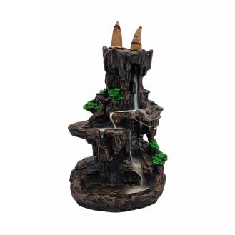 Ceramic Waterfall Back flow incense Burner for wholesale by Zia Zensations Inc.