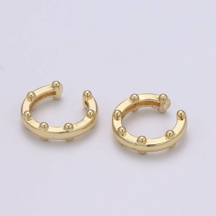 1x Ørering, Guld Ørering, Uden piercing, Perle Ørering Falsk Conch Ørering, Ingen Piercing, Falsk Piercet Hoop Fin Perle Ørering, AI-086 for engroshandel hos Aim Eternal