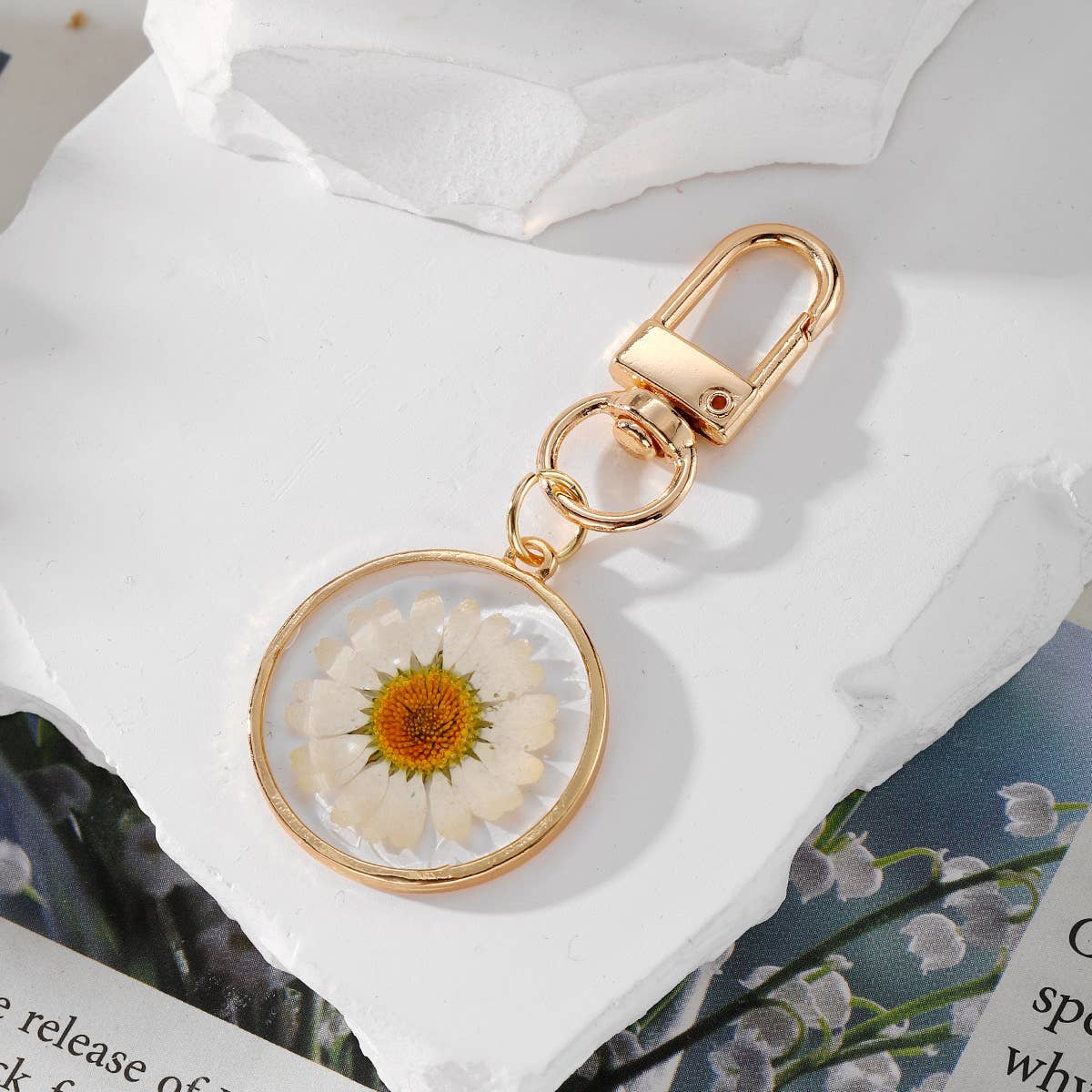 Ladylande - Wholesale Keychain - Women's - Capture a slice of nature with handcrafted resin keychain0