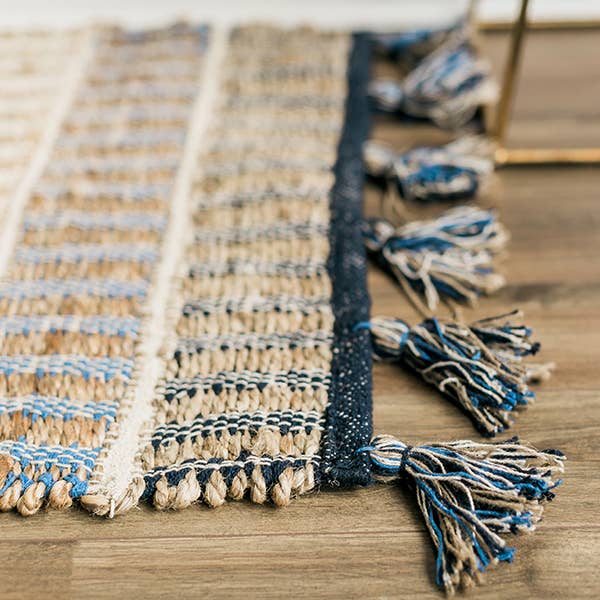 Forpost Trade Inc - Wholesale Area Rug - 2' x 3' Cotton/Jute Rug With Tassel1