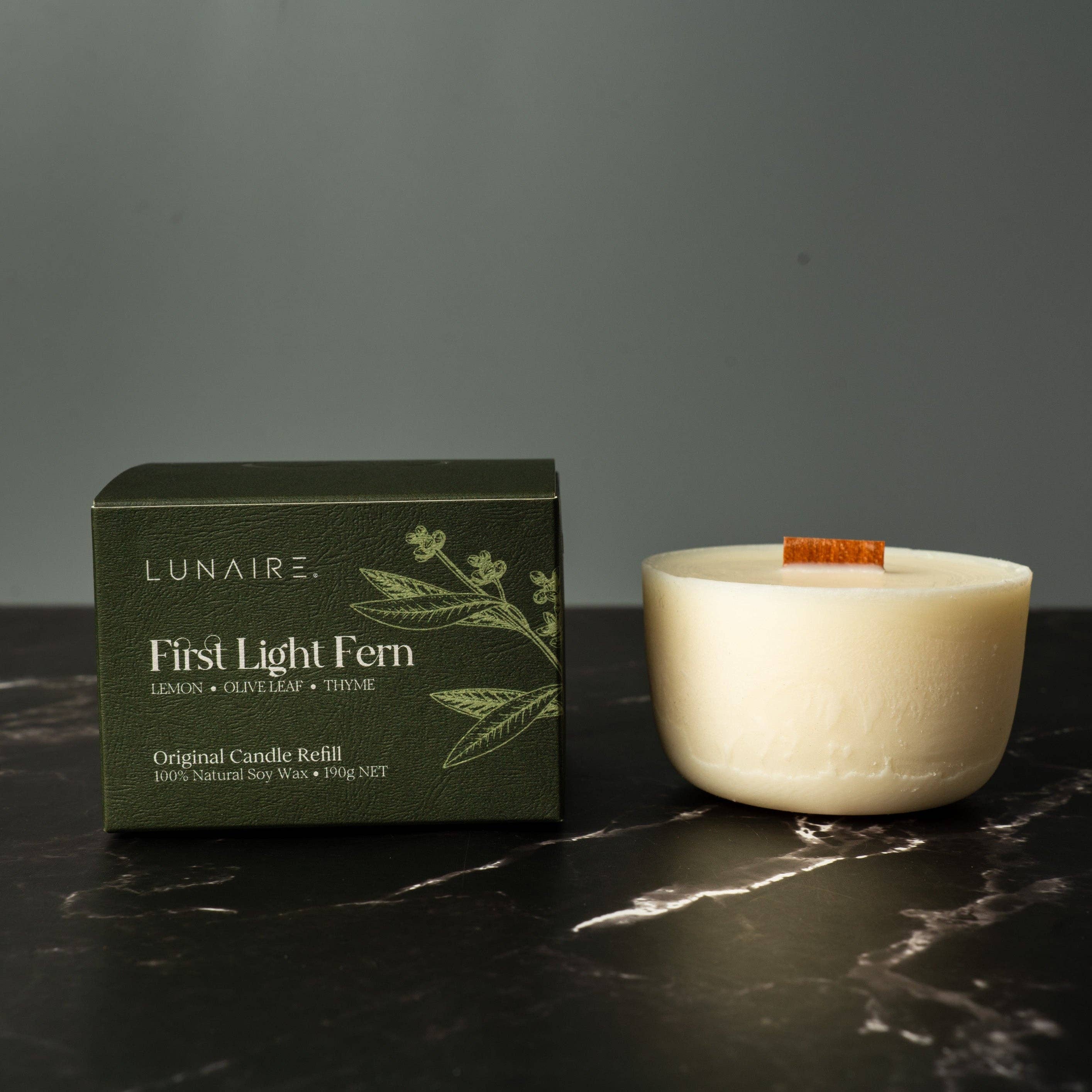 Lunaire - Wholesale Jar/Filled Candle - Forest Jar + First Light Fern Pod3