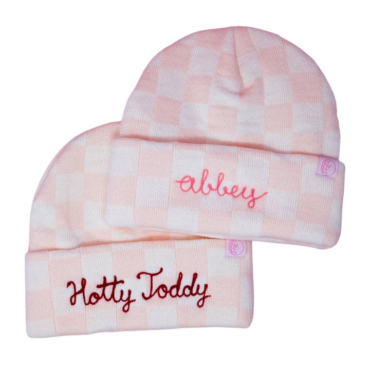 Personalizable Checkered Beanie for wholesale by Daily Disco