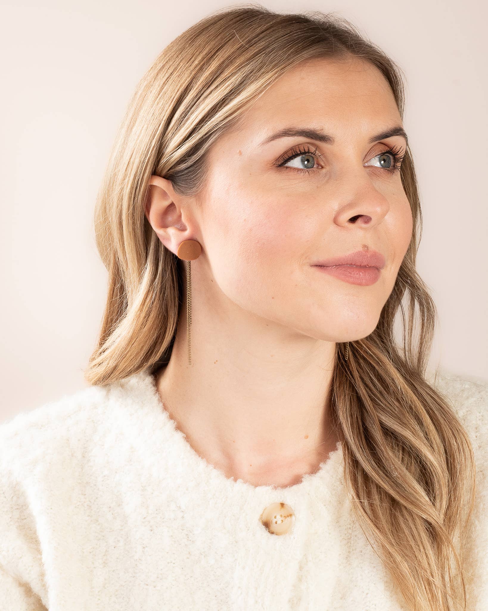 Inimini Homemade - Vendita all'ingrosso Orecchini pendenti - organico: stud + catena28