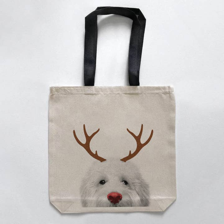 Reindeer Supply Doodle 1 (Light) Canvas Tote for wholesale by Perkie Prints