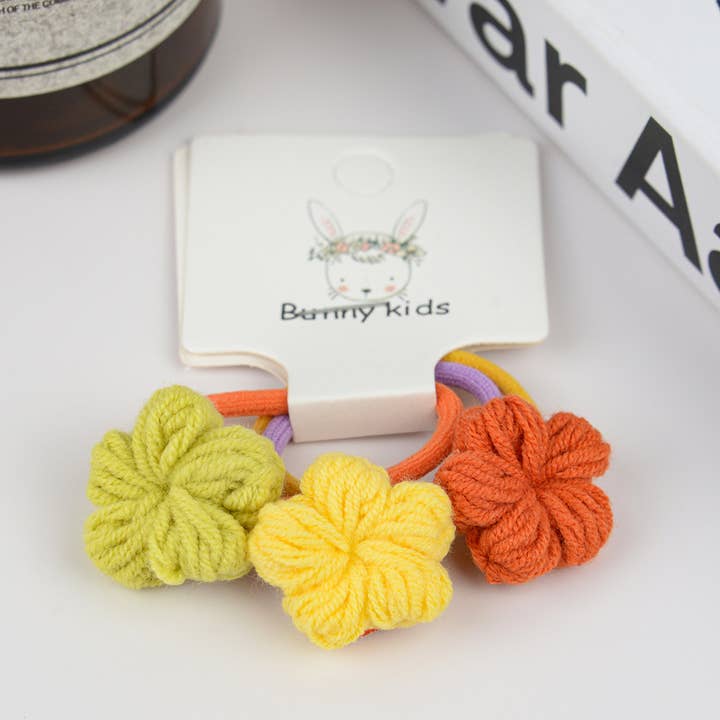 TheDivaSoap - Wholesale Hair Tie - Handmade Crochet Flower Hair Ties-Set of 3