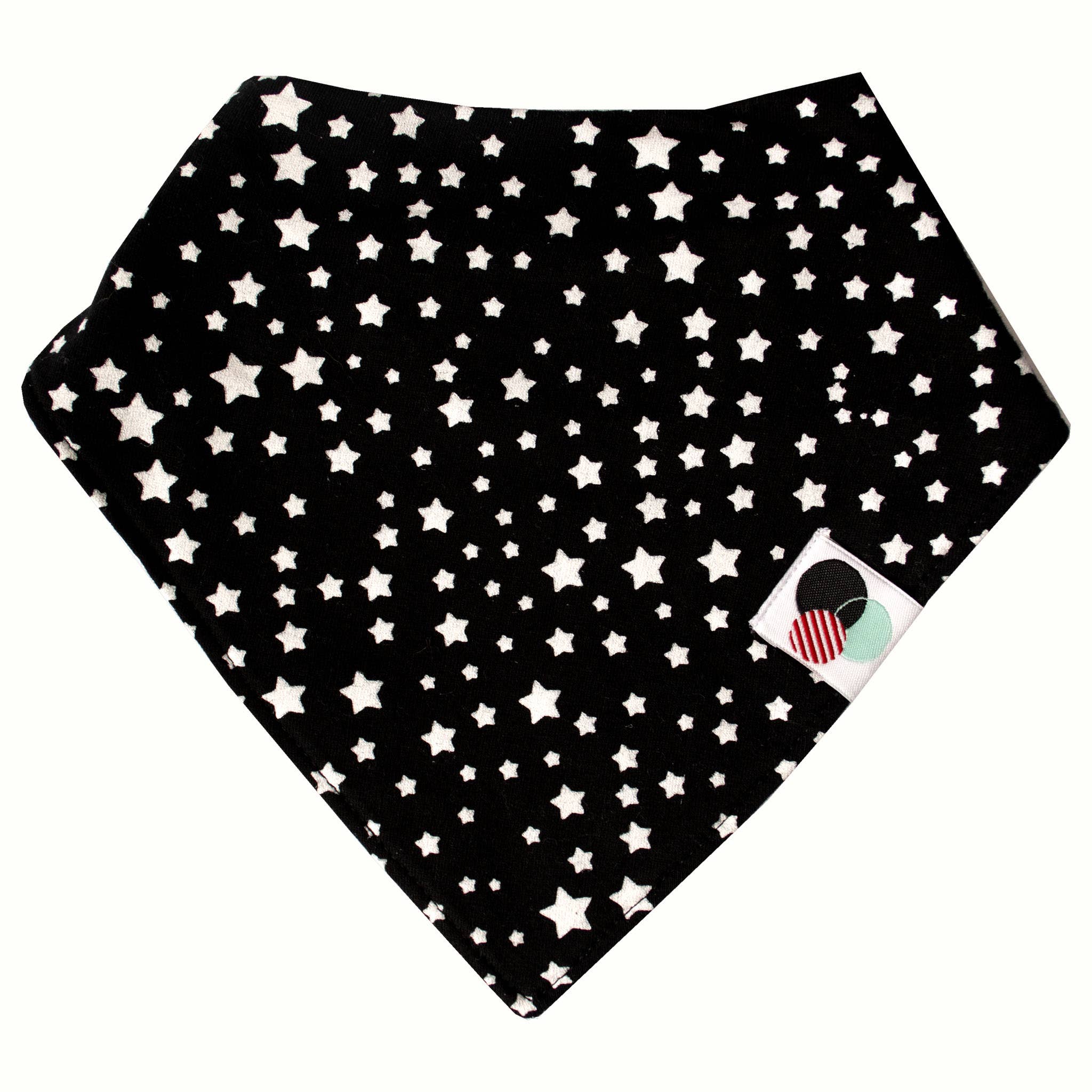 Glossydots Baby – Babete bandana por atacado – Padrão STARS | Babador Bandana Premium Plus1