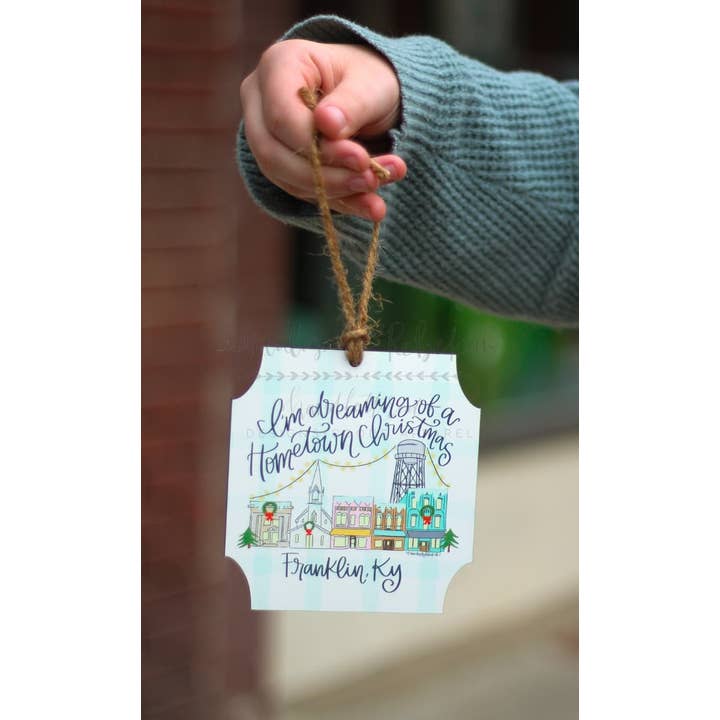 Doodles By Rebekah - Wholesale Ornament - I'm Dreaming of a Hometown Christmas *Custom Town Name* Orna1