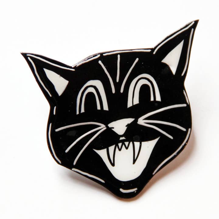 Scratch Cat harts belagd brosch för wholesale av Midge Blitz