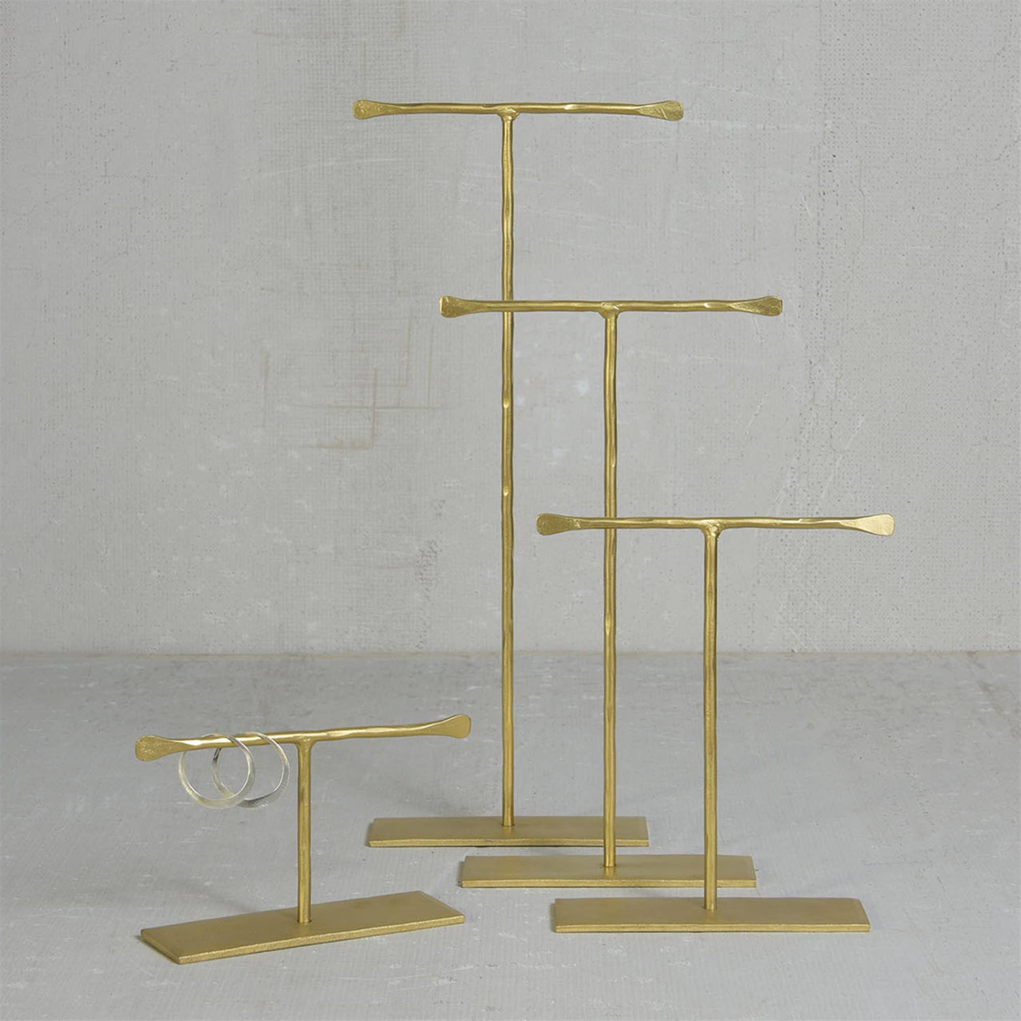 HomArt - Wholesale Jewelry Stand & Display - Maddox Forged Iron Jewelry T Stand - Short 4 - Brass4