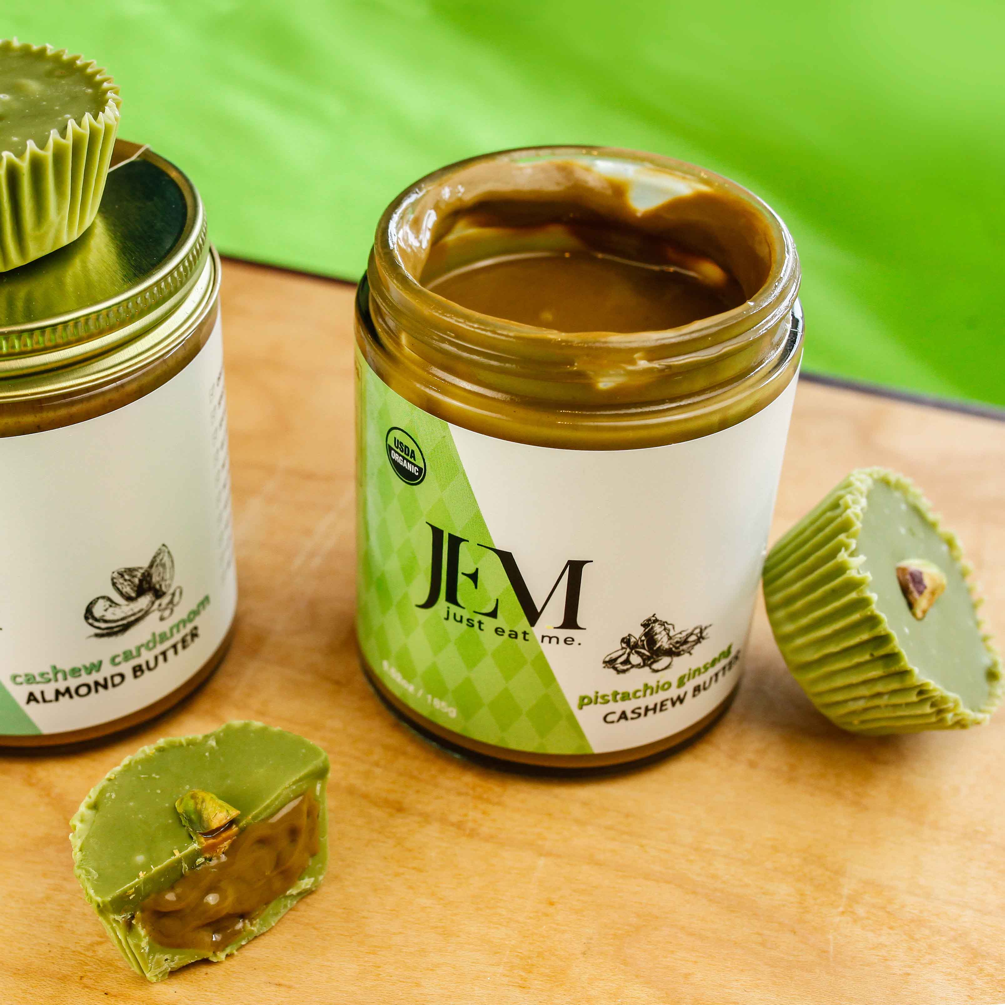 JEM Organics - Vente Beurres de noix - 6,52 oz JEM Organics Pistache Ginseng Beurre de noix de cajou3