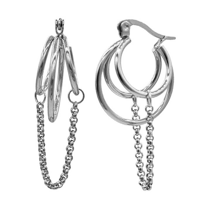 Oorringen Yolanda Silver for wholesale by TABOO Sieraden