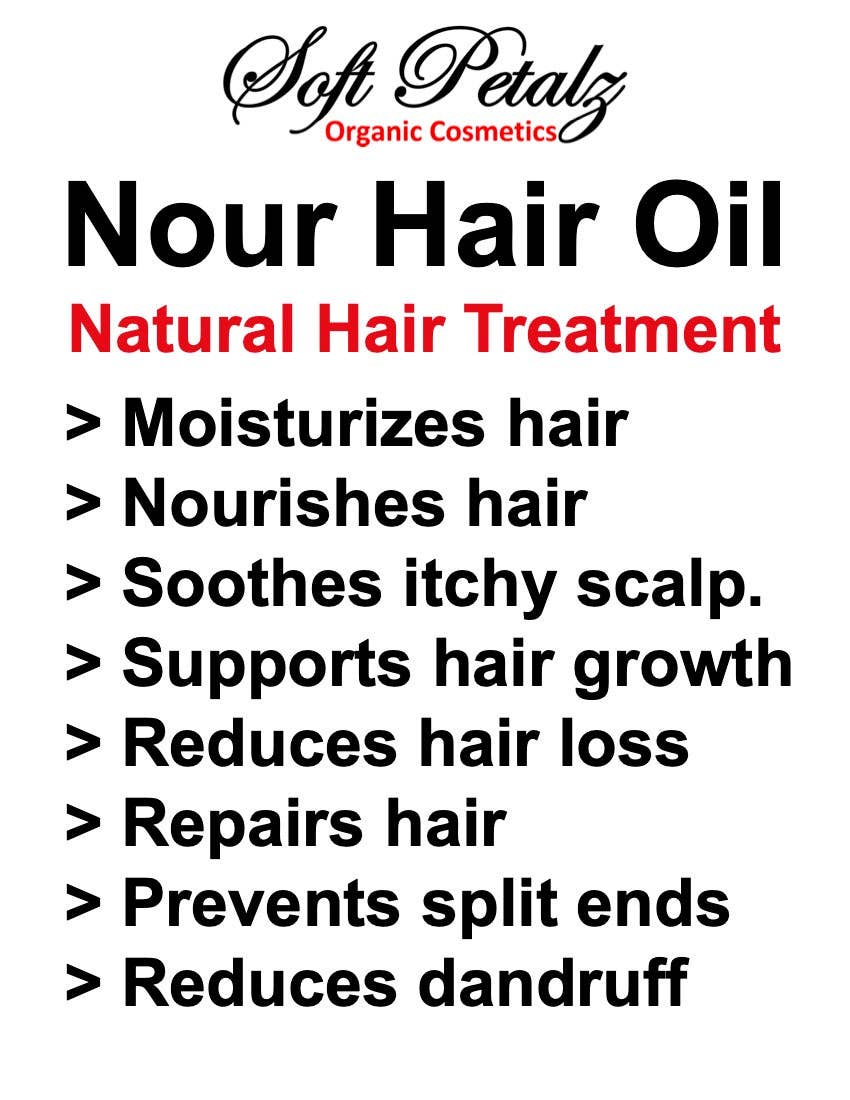 Soft Petalz Organic Cosmetics LLC - Wholesale Hair Oil - Nour Hair Treatment Botanical Hair Oil4