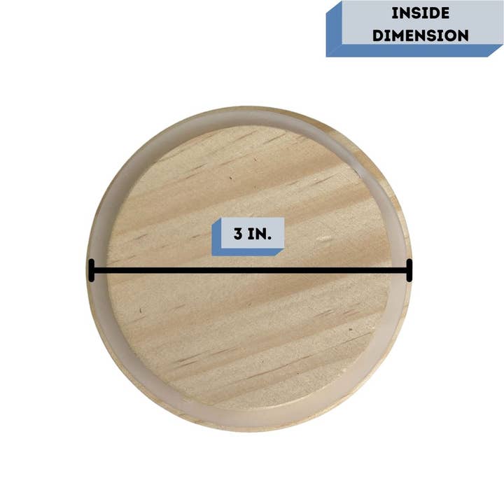 General Wax & Candle Company - Wholesale Candle Holder - Natural Wood Candle Lid - Fits our 9.5 oz Monticiano