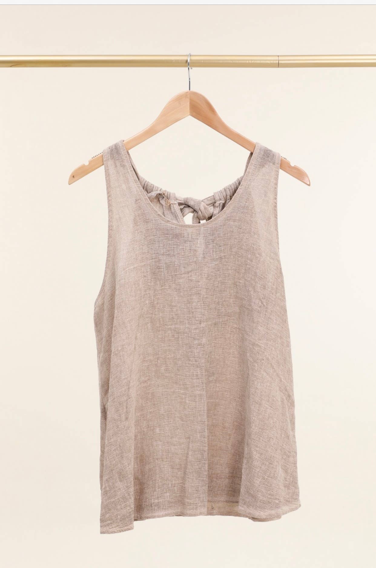 LÉA & LUC - Vente Débardeur – femme - Débardeur en 50% coton et 50% Lin REF. 91689