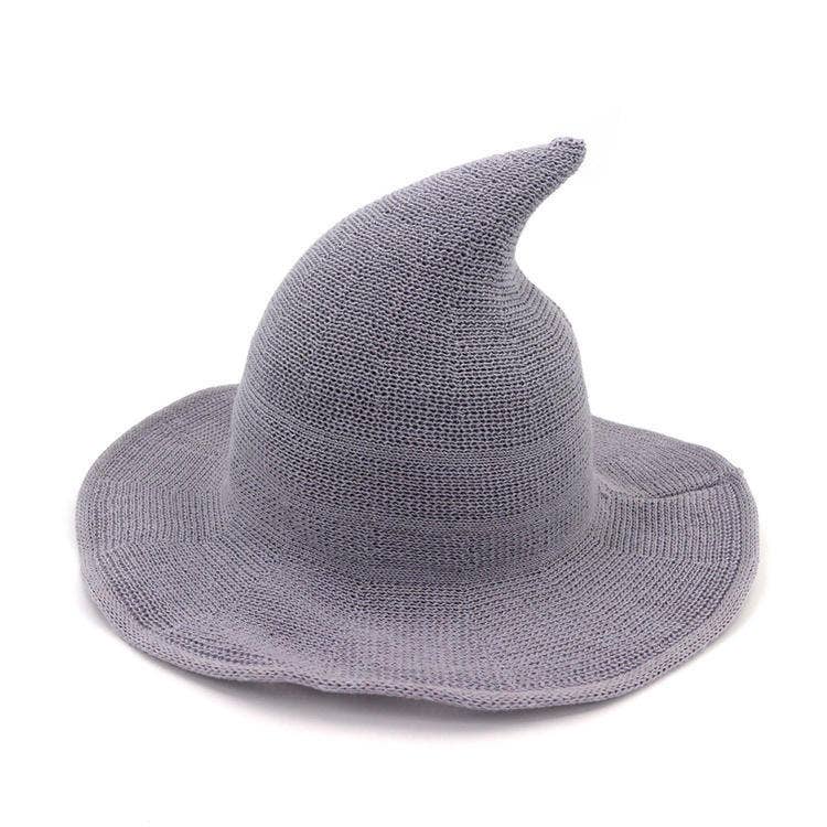 ACCITY - Wholesale Cloche Hat - Women's - Halloween Pointed Witch Hat, Knit & Foldable_CWAH06170