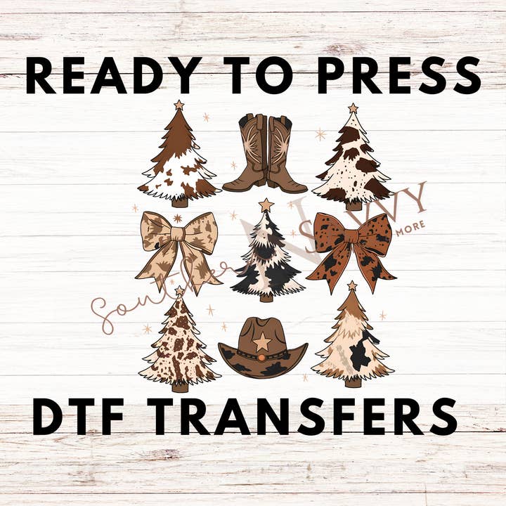 Natale occidentale 3x3 UV DTF & DTF per la vendita all'ingrosso da parte di Southern N Savvy