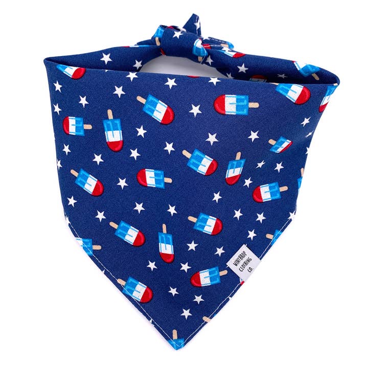 Firecracker Popsicle Dog Bandana for wholesale by Winthrop Clothing Co.