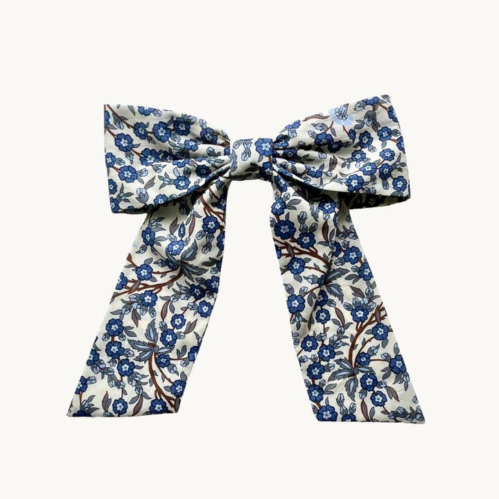 Women's Floral Bow Hair Clip in Liberty Print for wholesale by Tayla Tayla